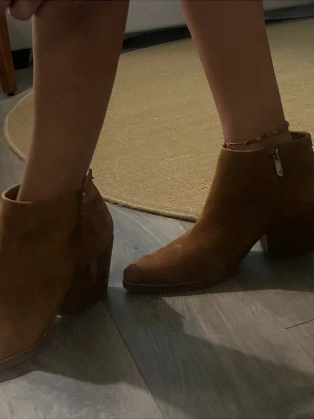 Sam Edelman Women’s Suede Ankle Boots in Cognac Brown